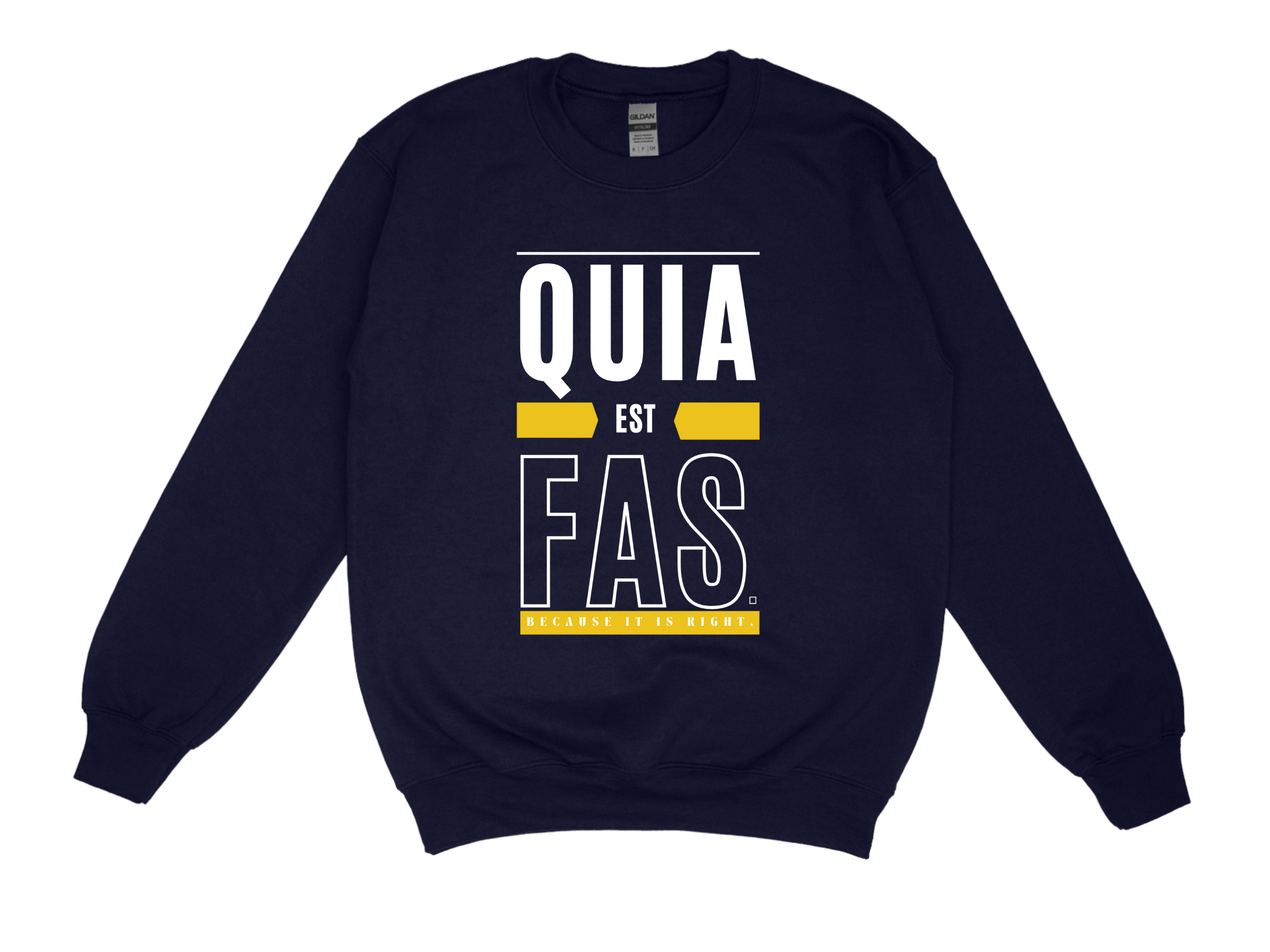 Quia Est Fas. - Navy Sweatshirt  Main Image